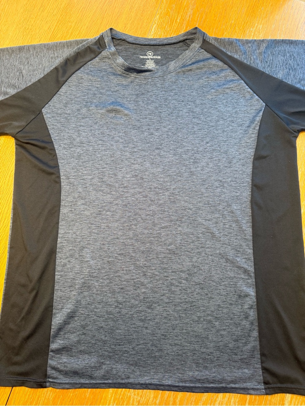 Men's Heather Gray & Black Athletic Short Sleeve Tee